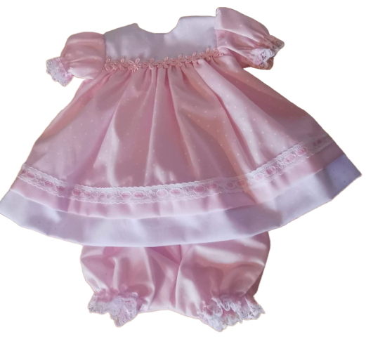 girls infant pink with white funeral dresses DAISYCLUSTER size 2-3lb KNICKS