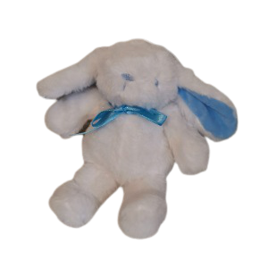 babies memory box funeral gift toy rabbit RHAPSODY white blue